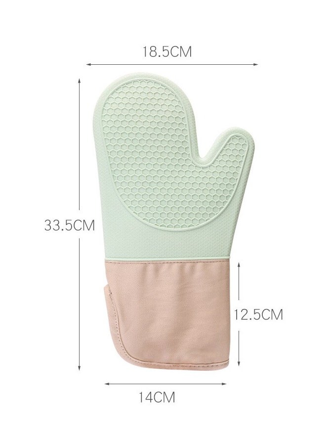 DUNISO Extra Long Silicone Oven Mitts and Pot Holders Set, Heat Resistant Mittens with Mini Gloves Hot Pads and Oil Brush , for Kitchen Baking Cooking  - Image 2