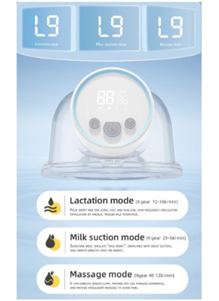 ALLTOMOM Electric Wearable Breast Pump Hands Free with 4 Modes 9 Levels Rechargeable Smart LED Display  - Image 4