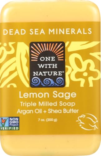 One With Nature Dead Sea Mineral Soap Lemon Sage 7Ounces Pack of 6