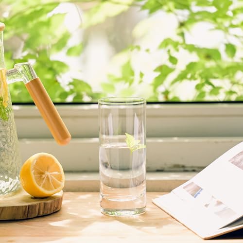 Wlasss Drinking Glasses Set of 8, 13oz Glass Cups, Kitchen Highball Glasses for Beer, Juice and Cocktail, Collins Water Glasses for Bar Glassware, Unique Gifts - Image 2