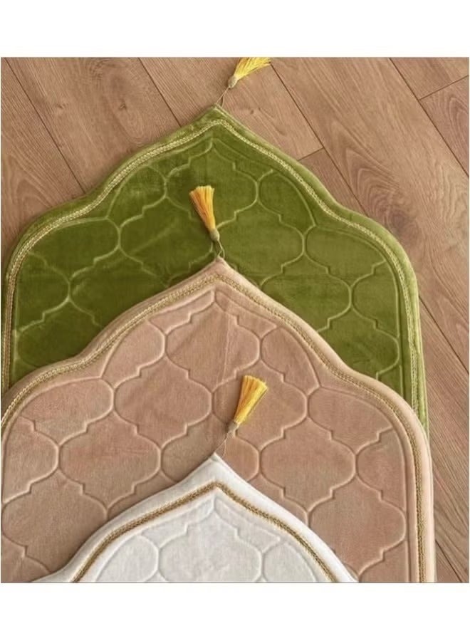 دريمزون سجادة صلاة ناعمة على شكل مسجد، سجادة صلاة مع شرابات، سجادة صلاة، سجادة صلاة محمولة، مثالية للجمعة ورمضان والحج، متعددة الألوان (عبوة من 5 قطع) - Image 2