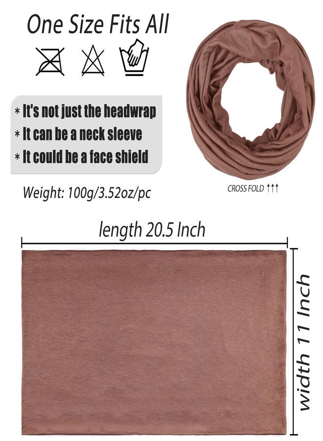 XTREND 1 Piece Head Wrap for Women Solid Color Toroidal Turban Fashion Headband Extra Wide Full Head Coverage Bandana Soft Breathable Turban for Women (Coffee) - Image 3