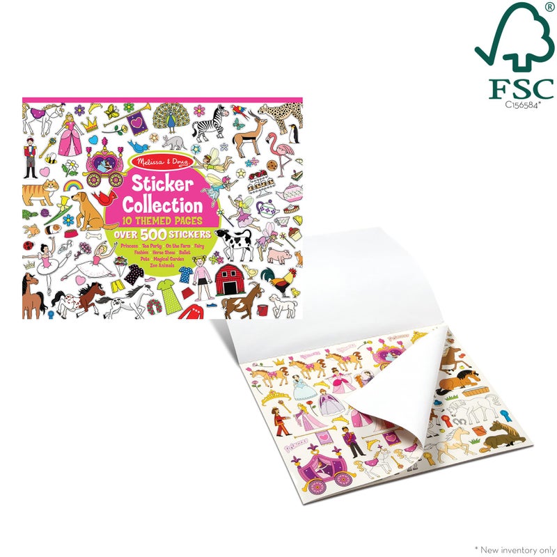 Melissa & Doug Sticker Collection Book: Princesses, Tea Party, Animals, and More - 500+ Stickers - FSC Certified - Image 5