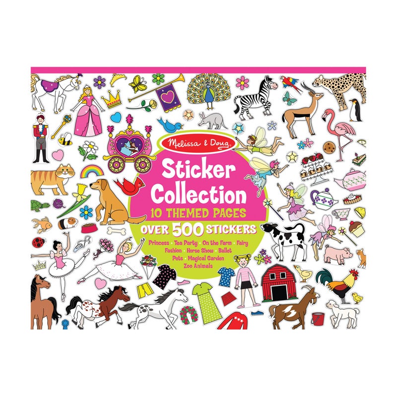 Melissa & Doug Sticker Collection Book: Princesses, Tea Party, Animals, and More - 500+ Stickers - FSC Certified - Image 1