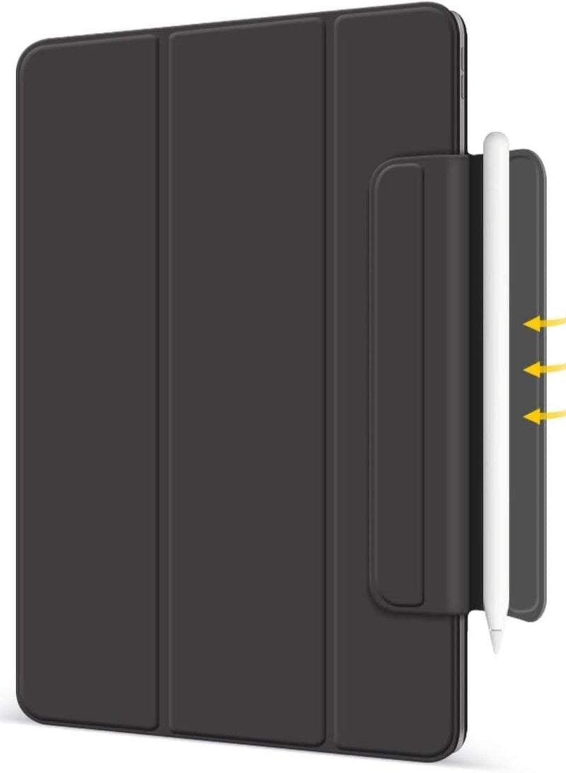 Case for iPad Pro 11 Inch 2024, Magnetic Attachment Lightweight Stand Case with Clasp, 【Supports Pencil Wireless Charging】 Cover - Image 2