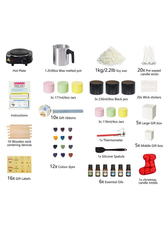 Aroparc Candle Making Kit – All-in-One DIY Candle Making Supplies with Heating Plate, Wax, Wicks, Fragrance Oils & Tools – Perfect for Beginners & Advanced Crafters - Image 2