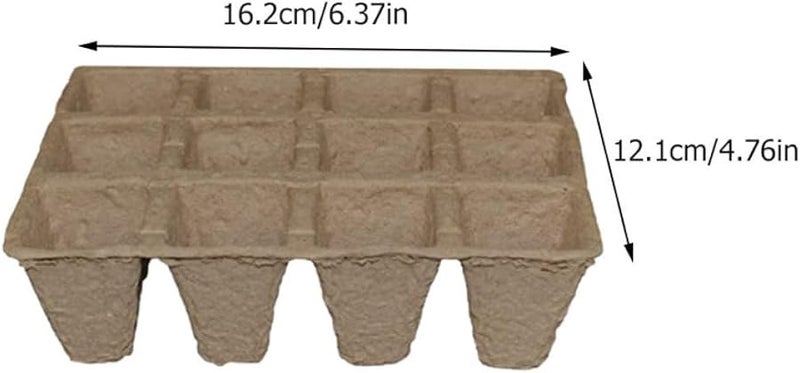 12 Grid Biodegradable Peat Pots with 12 Labels and 2 Seed Starters for Garden Planting - Image 3