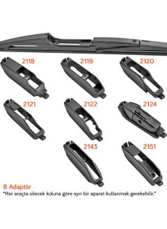 RBW 95011 Plastic Multi-Fit 11 Inch / 280 mm Rear Wiper with 8 Adapters  - Image 2