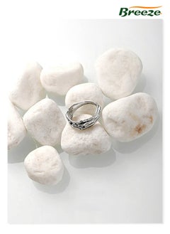 Breeze Retro style ring irregular texture hand jewelry high-end fashion personality ring  - Image 5