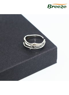 Breeze Retro style ring irregular texture hand jewelry high-end fashion personality ring  - Image 2