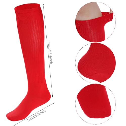 Dxhycc Youth Baseball Socks and Belt Combo Set Softball Baseball Socks and Elastic Waist Belt for Youth Boys Girls, Red - Image 3