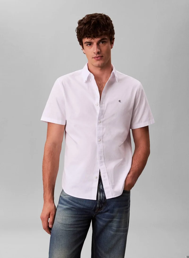 Short Sleeve Oxford Cotton Shirt