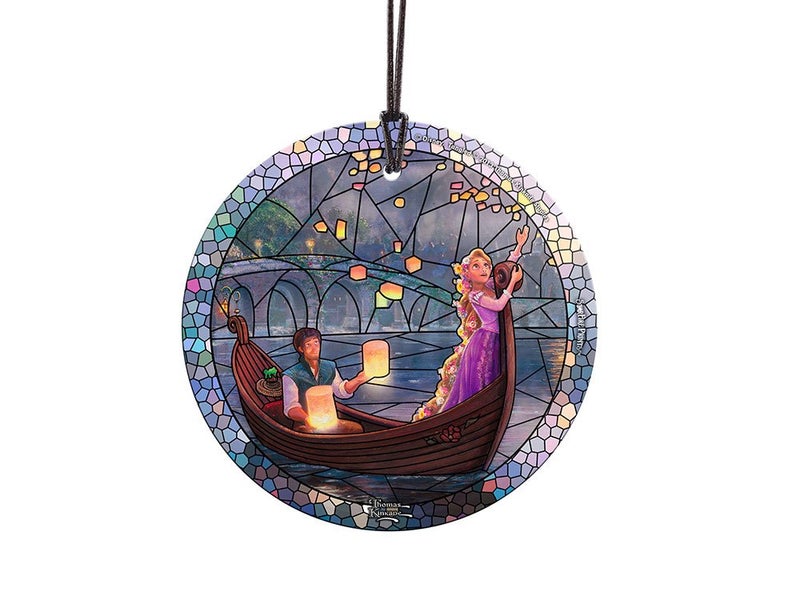 Trend Setters Disney â€“ Tangled â€“ Rapunzel â€“ Stained Glass Effect â€“ 3.5â€ Starfire Prints Hanging Glass Print Accessory â€“ Light Catching Hanging Accessory â€“ Ideal for Gifting and Collecting - Image 1