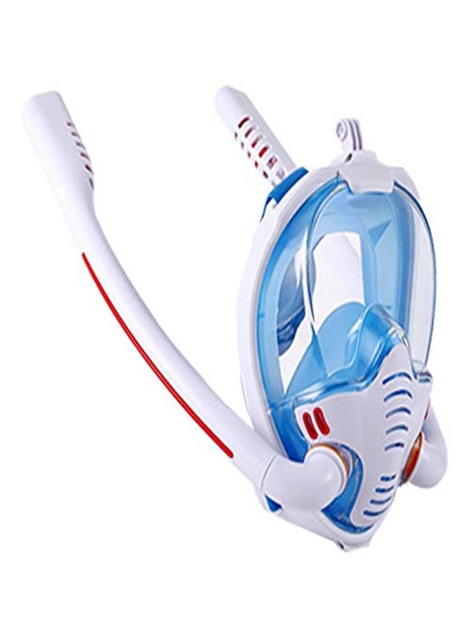 VBM Snorkel Mask Full Face Snorkeling Diving Mask with 180 Panoramic (Blue L/XL) - Image 1