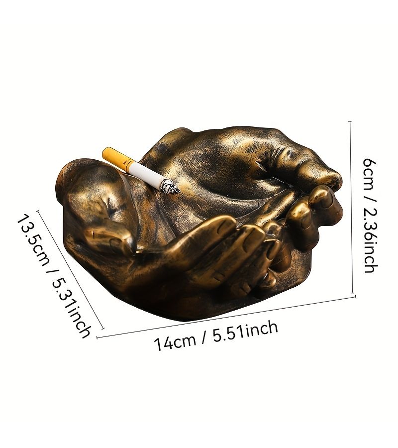 1pc Creative Handheld Ashtray Trendy Living Room Ashtray Premium Feel For Home Use Office Desktop Decoration - Image 3