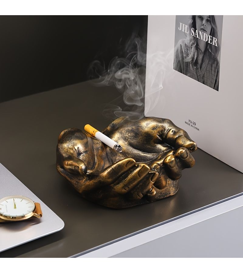 1pc Creative Handheld Ashtray Trendy Living Room Ashtray Premium Feel For Home Use Office Desktop Decoration - Image 4