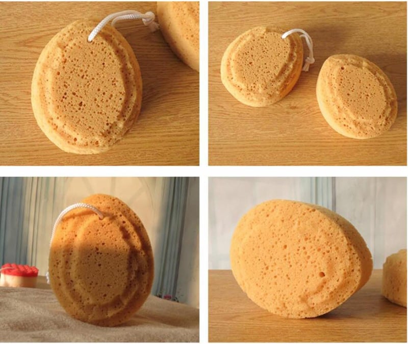 5pcs Honeycomb Bath Sponge Exfoliating Shower Ball for Sensitive Skin Oval Soft Bath Pouf Body Cleansing Sponge for Women - Image 5