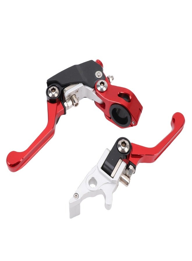 Folding Clutch Brake Lever Universal 21mm Motorcycle Brake Clutch Handle Levers Replacement for CRF YZF CQR ATVs Dirt Bikes Mini Bikes Red - Image 4