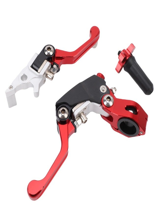Folding Clutch Brake Lever Universal 21mm Motorcycle Brake Clutch Handle Levers Replacement for CRF YZF CQR ATVs Dirt Bikes Mini Bikes Red - Image 3