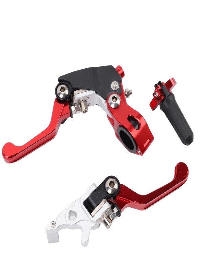Folding Clutch Brake Lever Universal 21mm Motorcycle Brake Clutch Handle Levers Replacement for CRF YZF CQR ATVs Dirt Bikes Mini Bikes Red - Image 5
