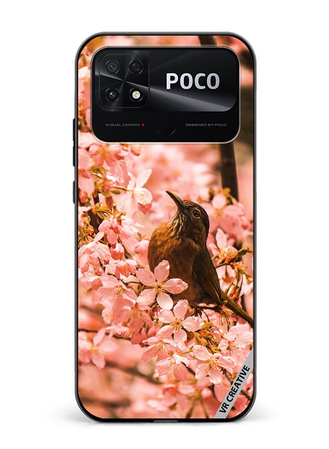 VR CREATIVE Protective Case Cover For Xiaomi Poco C40 Beauty Bird Design Multicolour - Image 1