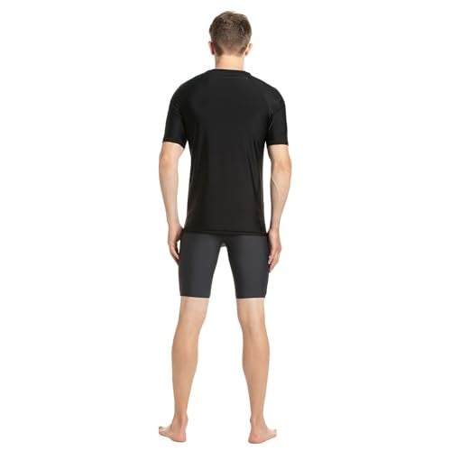 Speedo Men's Endurance 10 Short Sleeve Suntop - Oxid Grey & Black - Image 5