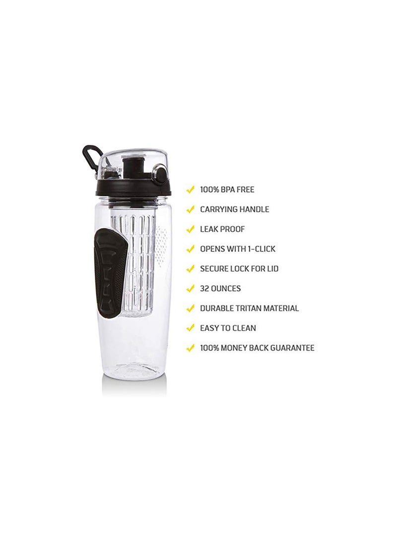 GGOOT Sports Bottle, Juice Bottle, No BPA, Filtered Fruit, Transparent Plastic, No Leakage, Used for Outdoor Travel, Fitness Exercise, Etc - Image 4