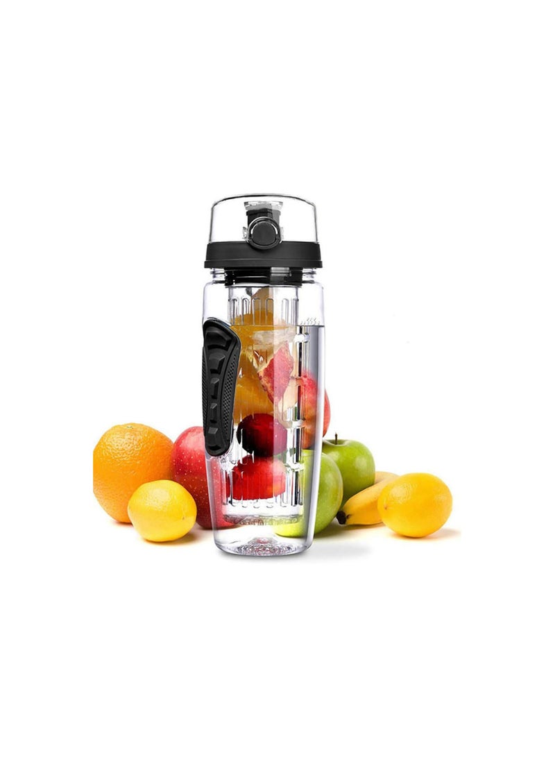 GGOOT Sports Bottle, Juice Bottle, No BPA, Filtered Fruit, Transparent Plastic, No Leakage, Used for Outdoor Travel, Fitness Exercise, Etc - Image 1