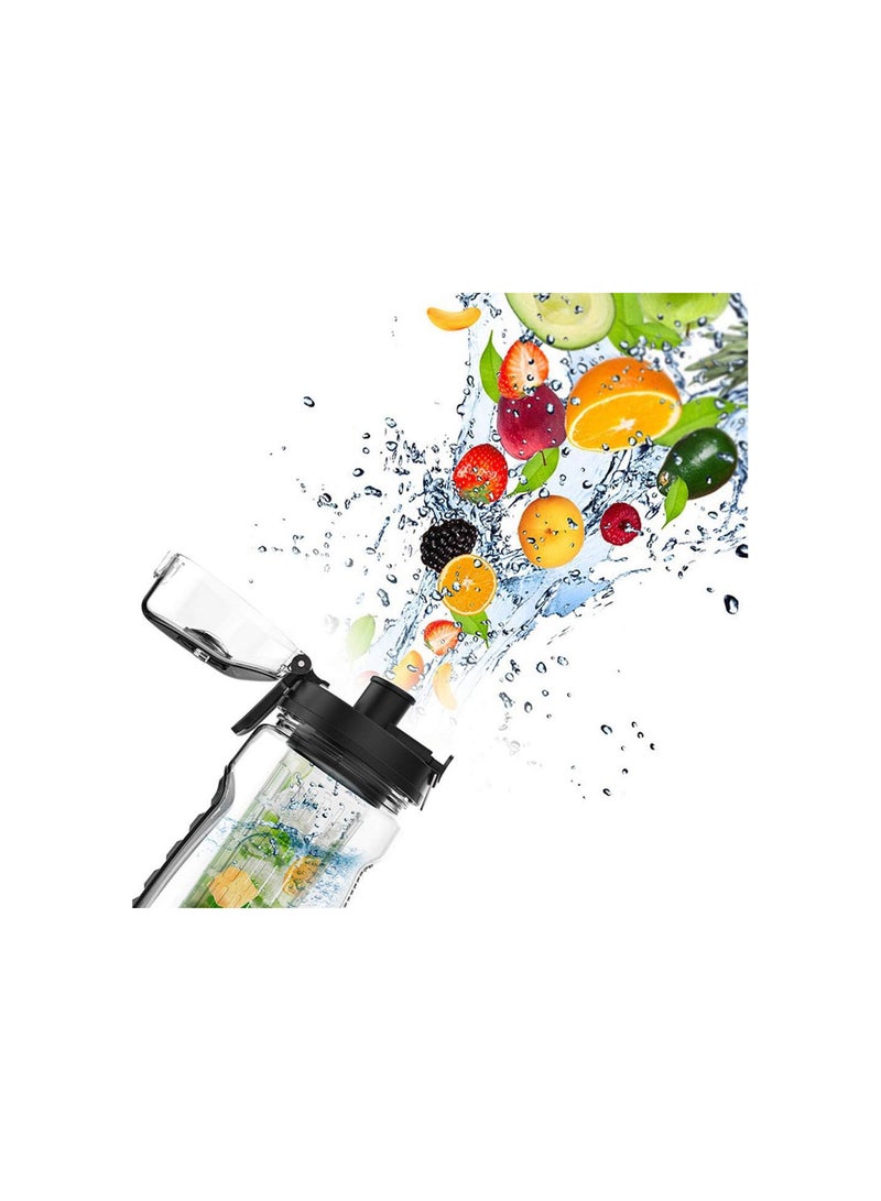 GGOOT Sports Bottle, Juice Bottle, No BPA, Filtered Fruit, Transparent Plastic, No Leakage, Used for Outdoor Travel, Fitness Exercise, Etc - Image 3