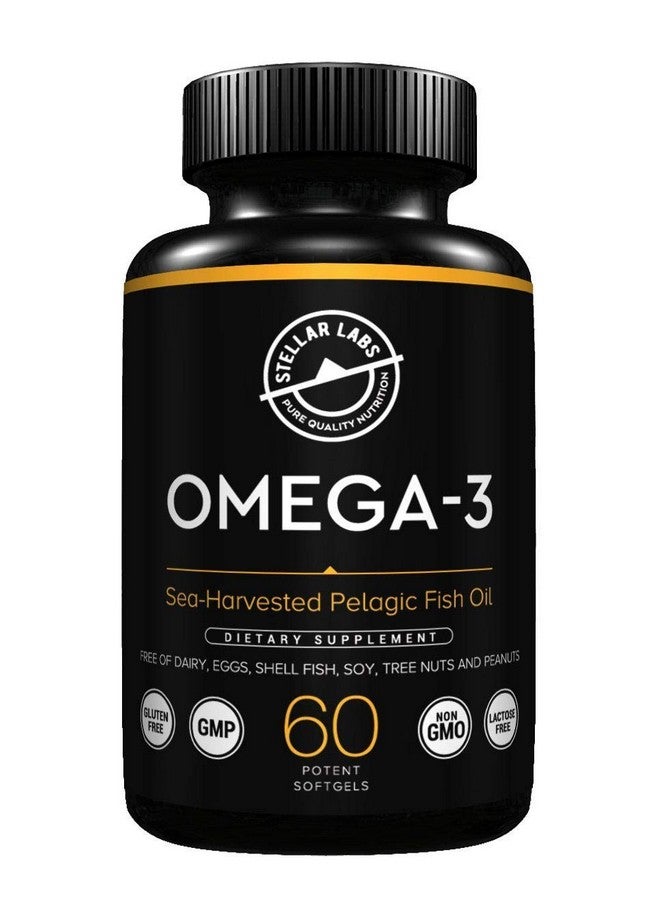 Stellar Labs Omega-3 Fish Oil Supplement - 60 CT LowFODMAP Certified - Image 1