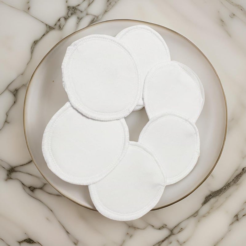 Washable Breast Pads: natural cotton (12 pieces) healthy and safe for your sensitive skin 3 layers leak proof - Image 3