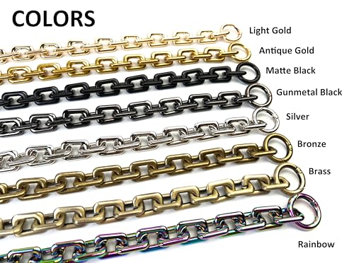 VersaKits Heavy Chunky Link Chain Strap Purse Handbag Top Handle Shoulder Straps Accessories Decoration Chain Strap Extender Charms Replacement(8.26'' Silver) - Image 3