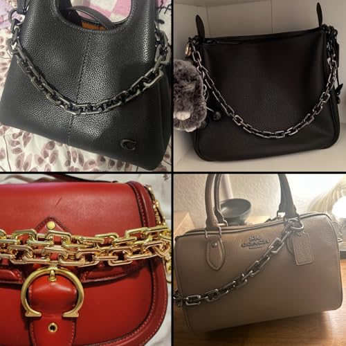 VersaKits Heavy Chunky Link Chain Strap Purse Handbag Top Handle Shoulder Straps Accessories Decoration Chain Strap Extender Charms Replacement(8.26'' Silver) - Image 5