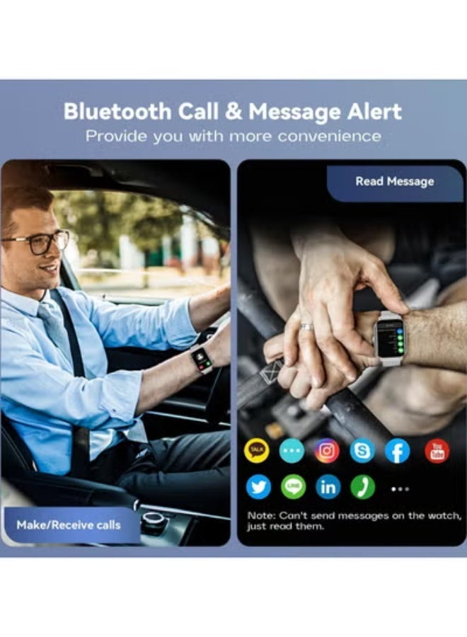 Smartwatch with Blood Glucose Monitor, Big Screen Fitness Tracker for Men  Women, Sleep/Blood Pressure/Heart Rate Monitor, Compatible with iOS  Android - Image 4