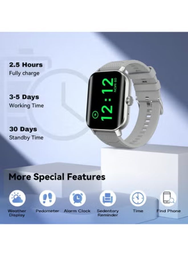 Smartwatch with Blood Glucose Monitor, Big Screen Fitness Tracker for Men  Women, Sleep/Blood Pressure/Heart Rate Monitor, Compatible with iOS  Android - Image 2