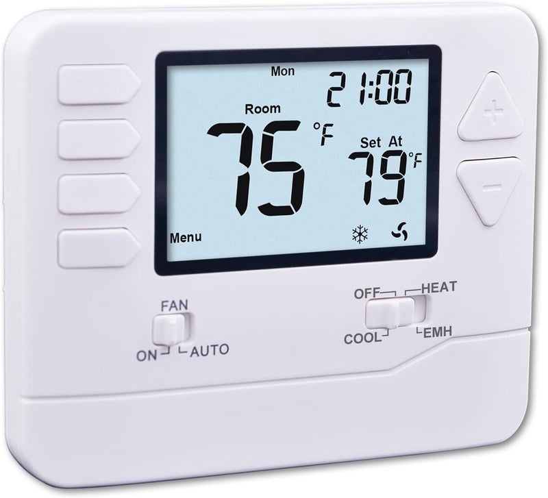 Heagstat H721 Non-Programmable Heat Pump Thermostat, 2 Heat/1 Cool, with 4.5 sq. Inch Display - Image 1