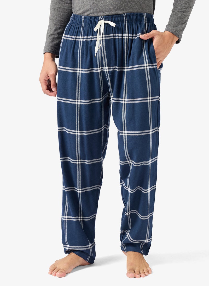 Robert Wood Essential Long Sleeve T-Shirt And Checked Pyjamas Set - Image 4