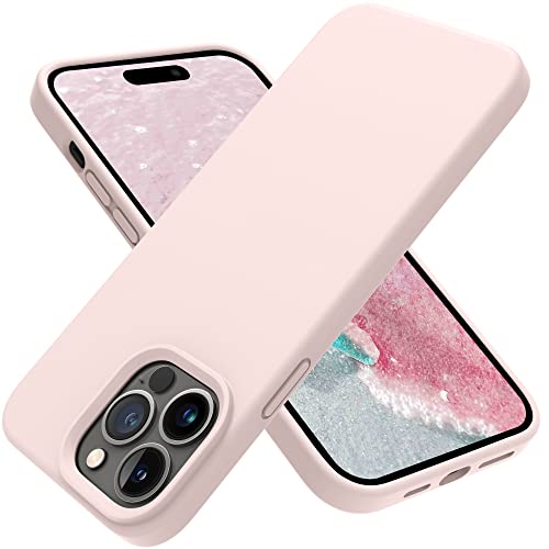 OTOFLY Designed for iPhone 14 Pro Max Phone Case, Silicone Shockproof Slim Thin Phone Case for iPhone 14 Pro Max 6.7 inch (Chalk Pink) - Image 1