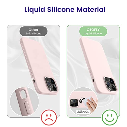 OTOFLY Designed for iPhone 14 Pro Max Phone Case, Silicone Shockproof Slim Thin Phone Case for iPhone 14 Pro Max 6.7 inch (Chalk Pink) - Image 4