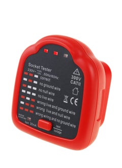 Socket Tester ,Voltage Power line Indicator and Receptacle Tester with Ground Fault Circuit Interrupter (GFCI) ,Examination Detects Common Wiring Problems No Battery Required Electrical Tool
