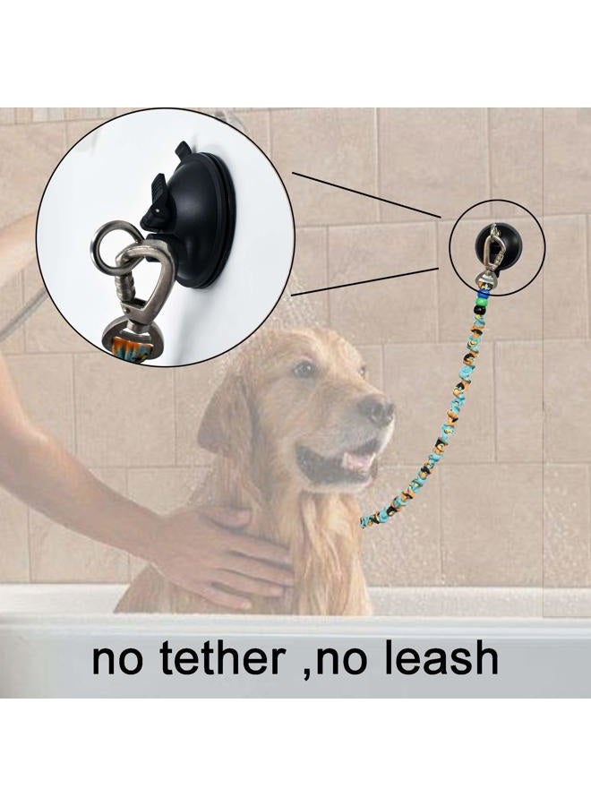 YYST Suction Cup Hook Cleat for Pet Dog & cat Bathtub, Shower & Bathing, Grooming Tether - No Leash - Image 3