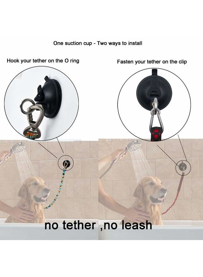 YYST Suction Cup Hook Cleat for Pet Dog & cat Bathtub, Shower & Bathing, Grooming Tether - No Leash - Image 5