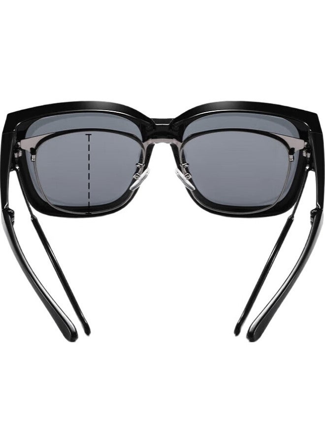 HLA Foldable Polarized Sunglasses, Unisex Large Frame, Uv Protection, For Driving, Suitable For Myopia Glasses, 059 - Image 1