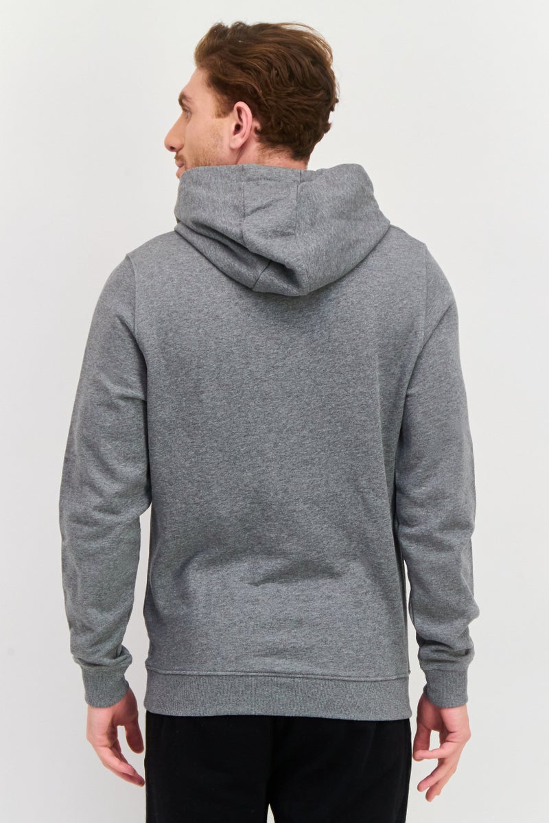 Lyle & Scott Men Hooded Brand Logo Long Sleeves Sweatshirt, Grey - Image 3