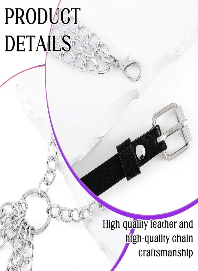 ELABEST Leather Body Chain Punk Chest Chain Layered Gothic Jewelry for Women - Image 5