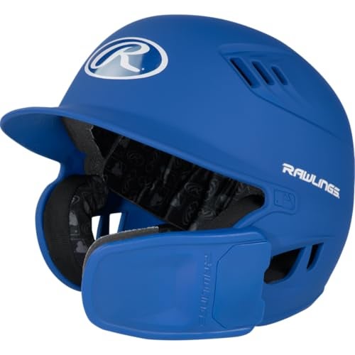 Rawlings | R16 REVERSIBLE EXT | Matte Batting Helmet | Reversible Face Guard | Junior (6 3/8" - 7 1/8") | Matte Royal - Image 5