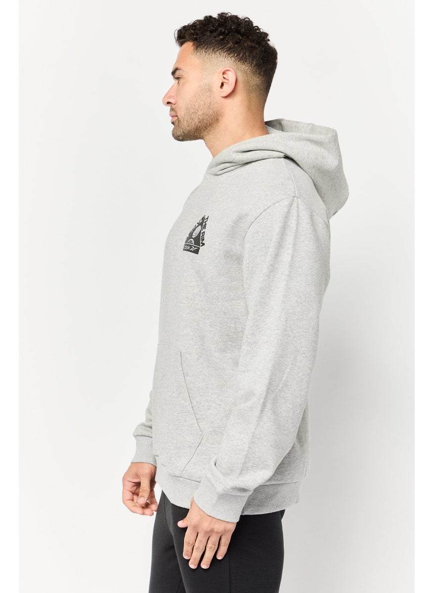 Reebok Men Sportswear Fit Long Sleeve Outdoor Sweatshirt, Grey  - Image 4