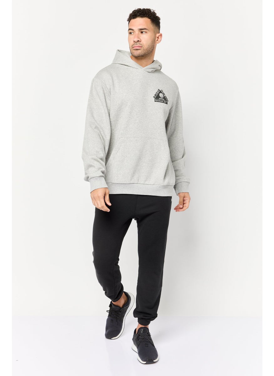 Reebok Men Sportswear Fit Long Sleeve Outdoor Sweatshirt, Grey  - Image 2