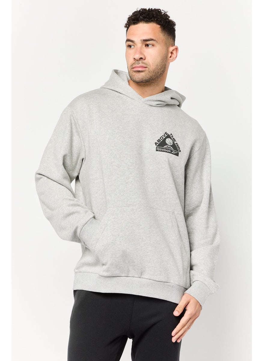 Reebok Men Sportswear Fit Long Sleeve Outdoor Sweatshirt, Grey  - Image 1