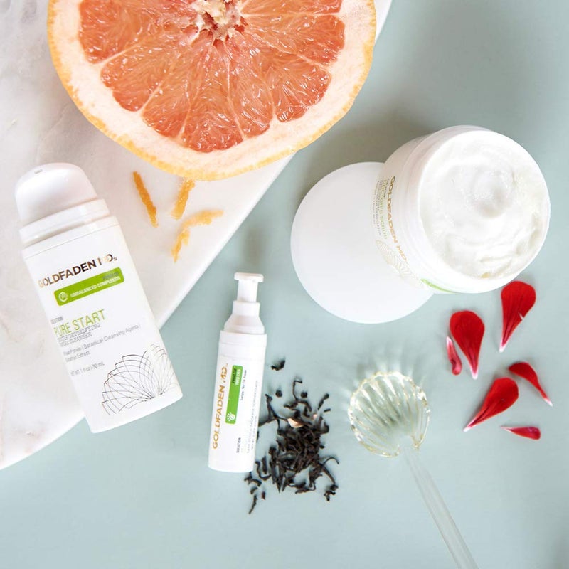 GOLDFADEN MD Brightening Transformation Kit | Advanced Skin Care Regime For Face | Includes Doctors Scrub Microdermabrasion Exfoliator, Pure Start Cleanser & Bright Eyes Eye Cream | 3 Pc Set - Image 4